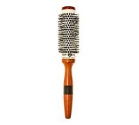 Head Jog Ceramic Brosse ronde en bois. Brosse Cheveux outil de coiffage qui apporte du volume aux cheveux, avec des poils en nylon et un cylindre en ventilé, pour des cheveux lisses et brillants.
