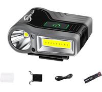 Head Lamp Clip Led Head Torch Rechargeable Waterproof Head Lamp Powerful Head Lamp With Sensor Control For Fishing, Running, Camping, Reading, Dog, Walking