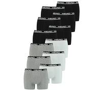 HEAD Lot de 12 boxers basiques en coton stretch pour homme, Noir/gris, L