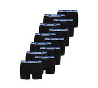 HEAD Lot de 12 boxers basiques pour homme, 008 - Noir/bleu, M