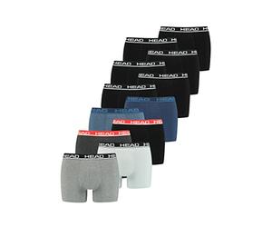 HEAD Lot de 12 boxers basiques pour hommes - Sous-vêtements - Couleur : noir/bleu ciel (Black/Blue Heaven/Grey Red/Grey Red/Grey Combo, taille : XL), noir, bleu ciel, gris/rouge, combinaison grise