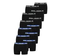 HEAD Lot de 12 boxers basiques pour hommes - Sous-vêtements - Couleur : noir/bleu noir - Taille L, noir et bleu