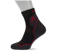 Head Quarter Chaussettes, Noir/Rouge, 39/42 (Lot de 2) Unisexe