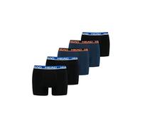 HEAD Lot de 5 boxers basiques pour hommes - Couleur : noir/bleu - Taille S