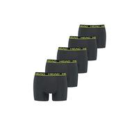 HEAD Lot de 5 boxers pour homme - 881500001, Fantôme / Citron vert, XL