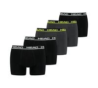 HEAD Lot de 5 boxers pour homme - 881500001, Noir/fantôme, XL