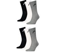 HEAD Lot de 6 paires de chaussettes de sport Crew pour homme