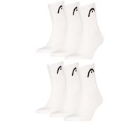 HEAD Lot de 6 paires de chaussettes de sport pour homme, Blanc., 39-42