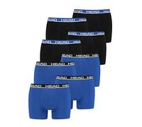 HEAD Lot de 8 boxers basiques pour homme, noir/bleu, XL