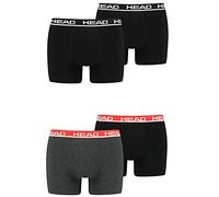 HEAD Lot de 8 boxers pour homme, Noir/gris/rouge, M