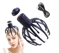 Head Massager Scalp, Charging Scalp Relaxing Scruncher, Electric Cordless Octopus Scruncher with 12 Fingers, 5.04x5.04x7.28inches Portable Reliever for Deep Clean and Stress Relief