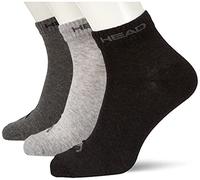 HEAD Mixte Quarter Socks Chaussettes quart , Grey Combo, 35 Taille Normale