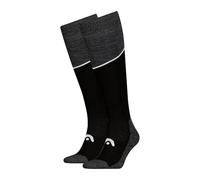 HEAD Mixte Ski Beginner Chaussettes Kneehigh, Noir/gris Mélangé, 39-42 EU