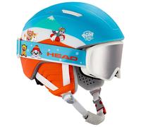 HEAD Mojo Paw Set Casque de Ski et de Snowboard Jeune Unisexe, Rouge/Bleu, XXS