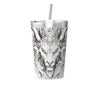 Head of The Beast Tasse isotherme en paille conique, parfaite pour une utilisation en salle de sport ou à emporter avec vous