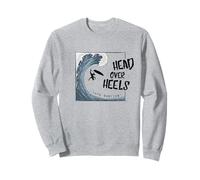 Head Over Heels Into Surfing | Jeu de Mots ironique Sweatshirt