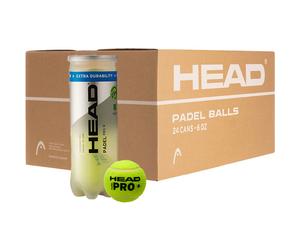 HEAD Padel Pro+ 24x3 pièces (6 douzaines) Jaune ONE-SIZE