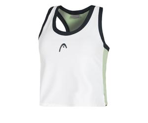 Head Play Crop Débardeur Tank Top Femmes-blanc,bleu Foncé L