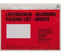 HEAD Pochette pour documents DIN C5 rouge Lieferschein-Rechnung, mehrsprachig avec autocollant 250 pc(s)