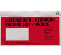 HEAD Pochette pour documents DIN long rouge Lieferschein-Rechnung, mehrsprachig avec autocollant 250 pc(s)