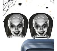 Head Rest Cover - Car 2 Pieces Reusable Horror, Interior Protector