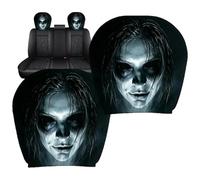 Head Rest Cover for Car 2 Pieces Funny Spooky Halloween Ghost Protector