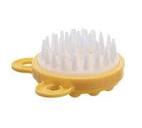 Head Scalp Massager, Hair Scrubber Silicone, Scalp Brush Soft Bristles, Ergonomic Grip Design, Ideal for Shower Bath Use, 2.95x2.95x1.38 Inches, Yellow Color, 1 Piece