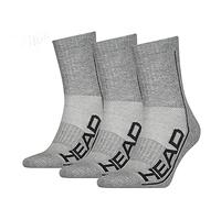 Head Short Chaussettes, Gris, 35/38 (Lot de 3) Unisexe