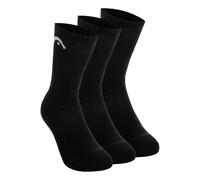 HEAD Short Crew Chaussettes de tennis Pack de 3 Unisex - noir,