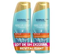 Head & Shoulders DERMAxPRO by Head & Shoulders Shampoing Antipelliculaire Revitalise | À la niacinamide, à l'aloe vera et à la vitamine E | Pour cuir chevelu sec et cheveux qui s'affinent | 2x225 ml