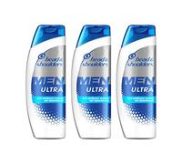 Head & Shoulders Men Ultra Male Care Shampoing Antipelliculaire, Pour un Cuir Chevelu Propre, Aux Minéraux Marins, Lot de 3x250 ml