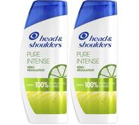 Head & Shoulders Pure Intense Sébo-Régulateur Shampooing Antipelliculaire - Au Citron -Jusqu’à 100% des pellicules éliminées - 625 ml (Lot de 2)