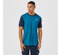 HEAD Slice T-Shirt pour Homme, Bleu Sarcelle