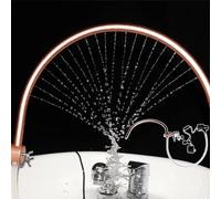 Head Spa, cadre de circulation d'eau pour robinet de bassin de spa, équipement de spa de tête réglable à 180 ° avec pompe à eau et fixation en métal, lit de bol de shampoing pour douche à cheveux