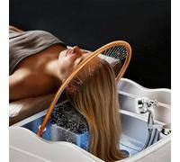 Head Spa, Cadre de Circulation d'eau pour Robinet de Bassin de Spa, équipement de Spa de tête réglable à 180 °, lit de Bol de shampoing pour Douche à Cheveux,Capacité de 60 L, Basic