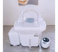 Head Spa, Cadre de Circulation d'eau pour Robinet de Bassin de Spa, équipement de Spa de tête réglable à 180 °, lit de Bol de shampoing pour Douche à Cheveux,Capacité de 60 L, Upgrade