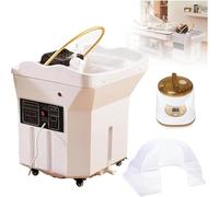 Head Spa Japonais,éQuipement Spa Thermostatique Portable TêTe,Capacité Stockage D'Eau 60 L, Double Chauffage, Bassin Shampoing à Circulation D'Eau,Accessoires De Lit De Shampoing(Black,Set2)
