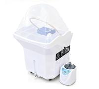 head spa Lavabo, équipement japonais pour spa mobile, avec réservoir d'eau de 60 l, 4 roues universelles (blanc)