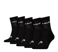 HEAD Sports Crew Sock, Noir, 39-42 (Lot de 5) Mixte