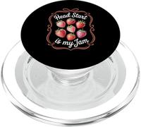 Head Start is My Jam Strawberry Teacher Pre-k Student Funny PopSockets PopGrip pour MagSafe