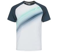HEAD T- Shirt Topspin pour garçon, Bleu Marine/Motif