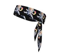 Head Tie YYHWHJDE Space Cat in The Starry Sky Pattern Séchage rapide Évacuation de l'humidité pour femmes, filles et hommes, entraînement, léger, respirant