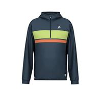 HEAD Topspin Sweat à Capuche pour Homme, Bleu Marine/Citron Vert Clair