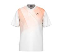 HEAD Topspin T-Shirt Men, Blanc/Orange, M Homme