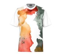 HEAD Topspin T-Shirt pour Homme Tennis, Print Vision/Orange Alert