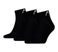 Head Unisex Quarter 3-Pack Chaussettes Noir 35-38