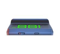 Head-up Display Grande police USB Plug Play Double mode | Affichage tête haute Accessoires de voiture pour camion, SUV, monospace, véhicule électrique, voyage, conduite quotidienne