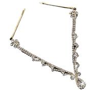 Headband for Women Classic Vintage Hair Jewelry Water Drop Bridal Hair Band Wedding Accessories pour la mode(Gold)
