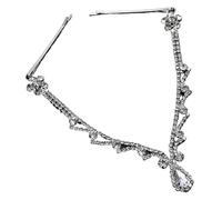 Headband for Women Classic Vintage Hair Jewelry Water Drop Bridal Hair Band Wedding Accessories pour les occasions spéciales et les festivals(Silver)