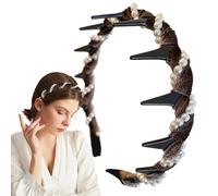 Headband - Pearl Wave Bridal Hair Accessory, Elegant Non Slip Teeth Comb Design with Secure Fit Styling, Hair Holding Arrangement Function, Ideal for Wedding Ceremony Party Formal Event Styling